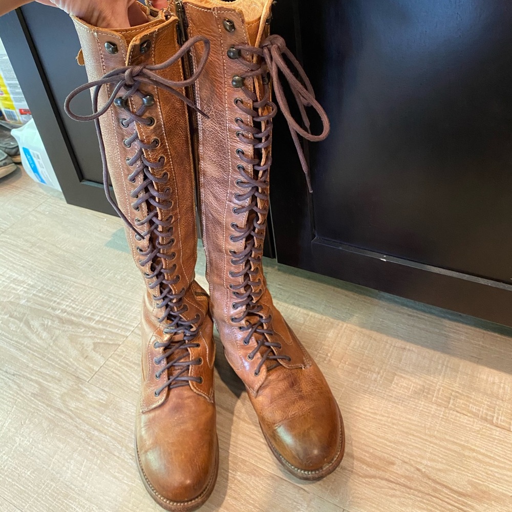 Bed Stu cobbler knee high tall boots